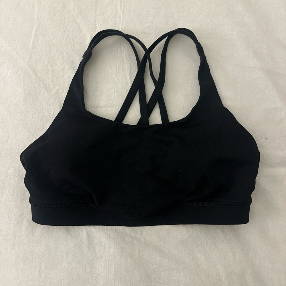 Black Lululemon Energy Sports Bra